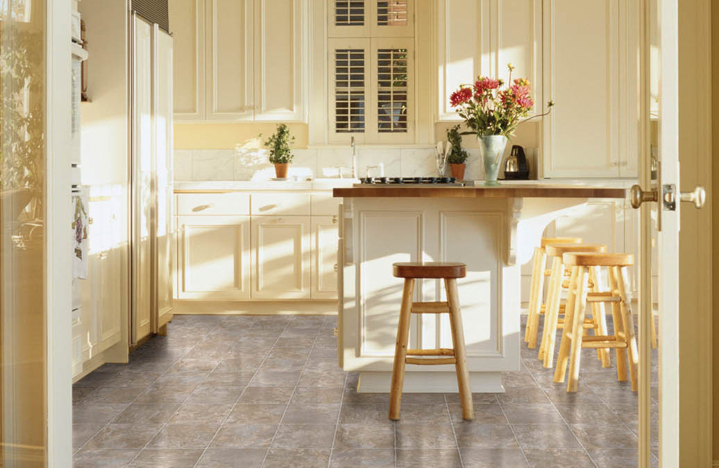 Traditional Vinyl Tile in Kitchen