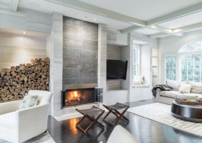 Living Room with Tile Details